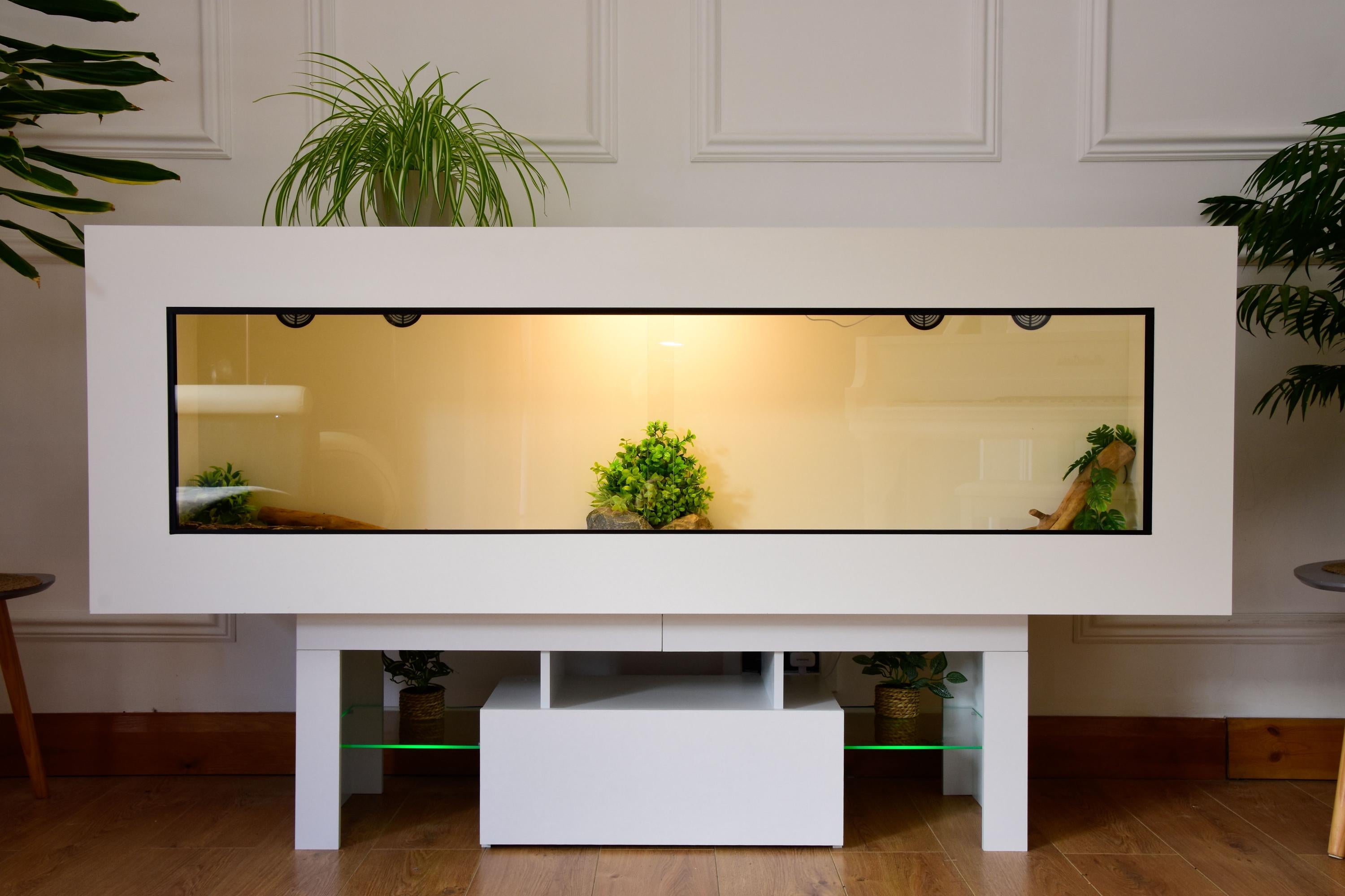 Large 6ft x 19" x 24" Modern Reptile Vivarium with LED Stand
