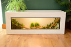 4ft Modern White Reptile Vivarium - LED Light Included