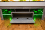 4ft Reptile Vivarium with LED Lights and Grey Wood Effect Stand