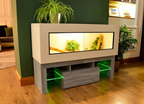 4ft Reptile Vivarium with LED Lights and Grey Wood Effect Stand