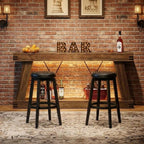 Extra Large Rustic Slim Light Up Home Bar / Console Table — Stools Optional