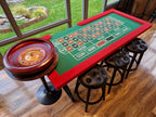 6ft Roulette Table Top - Casino Game Table with Professional Wooden Wheel