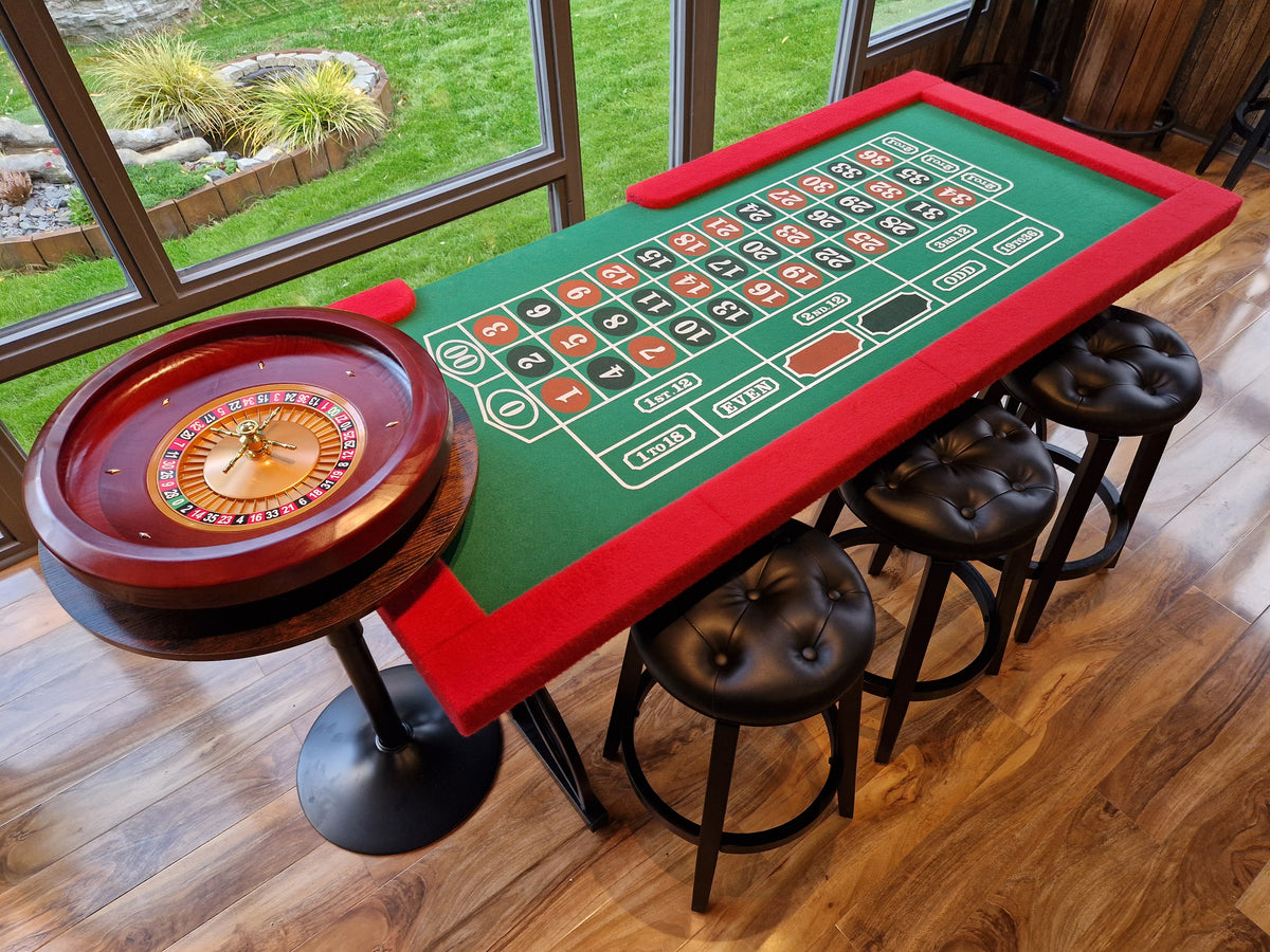 6ft Roulette Table Top - Casino Game Table with Professional Wooden Wheel