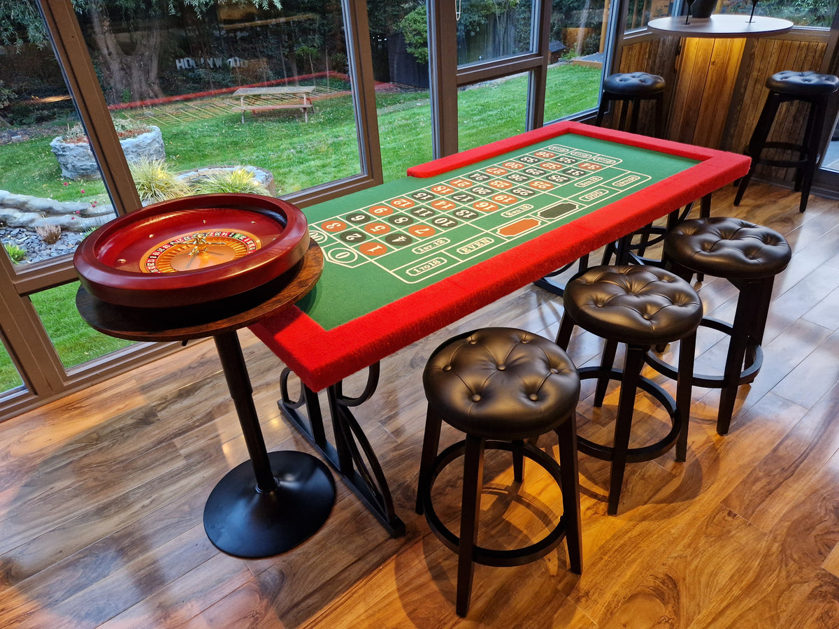 6ft Roulette Table Top - Casino Game Table with Professional Wooden Wheel