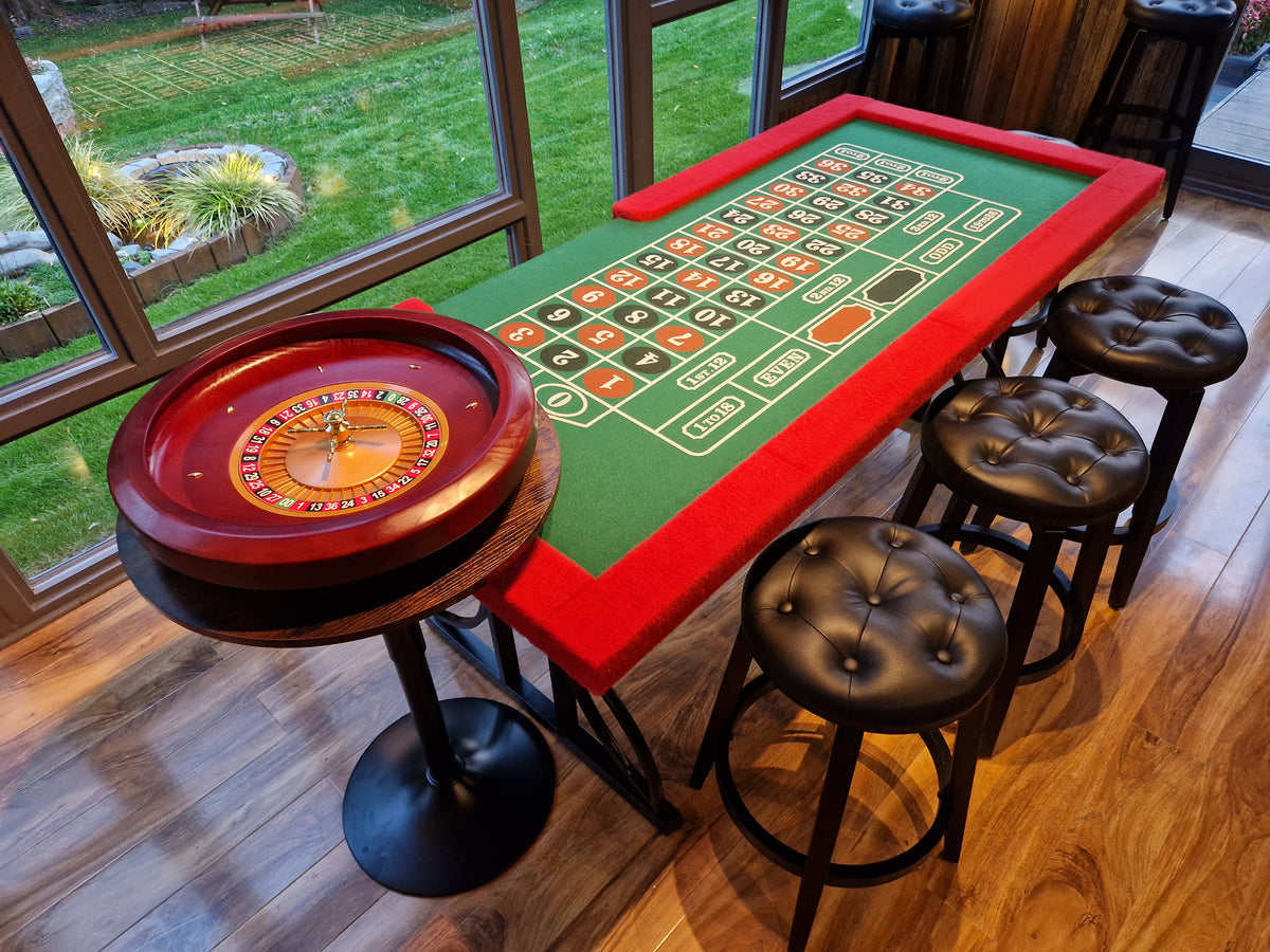 6ft Roulette Table Top - Casino Game Table with Professional Wooden Wheel