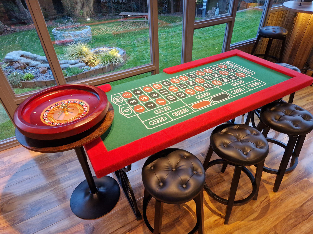 6ft Roulette Table Top - Casino Game Table with Professional Wooden Wheel