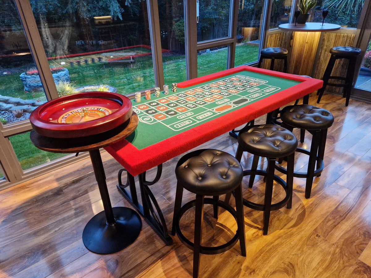 6ft Roulette Table Top - Casino Game Table with Professional Wooden Wheel