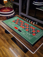 LED Roulette Casino Table with Choice of Roulette Wheel & Optional Stools