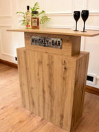 Oak Effect LED Home Bar