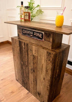 Old Wood Effect LED Home Bar (1m)