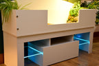 4ft x 16" x 15" Open Top Tortoise Table + LED Stand and Glass Window