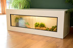 4ft Modern White Reptile Vivarium - LED Light Included