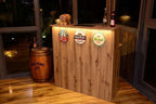 Oak Effect LED Home Bar with Stools (1m)