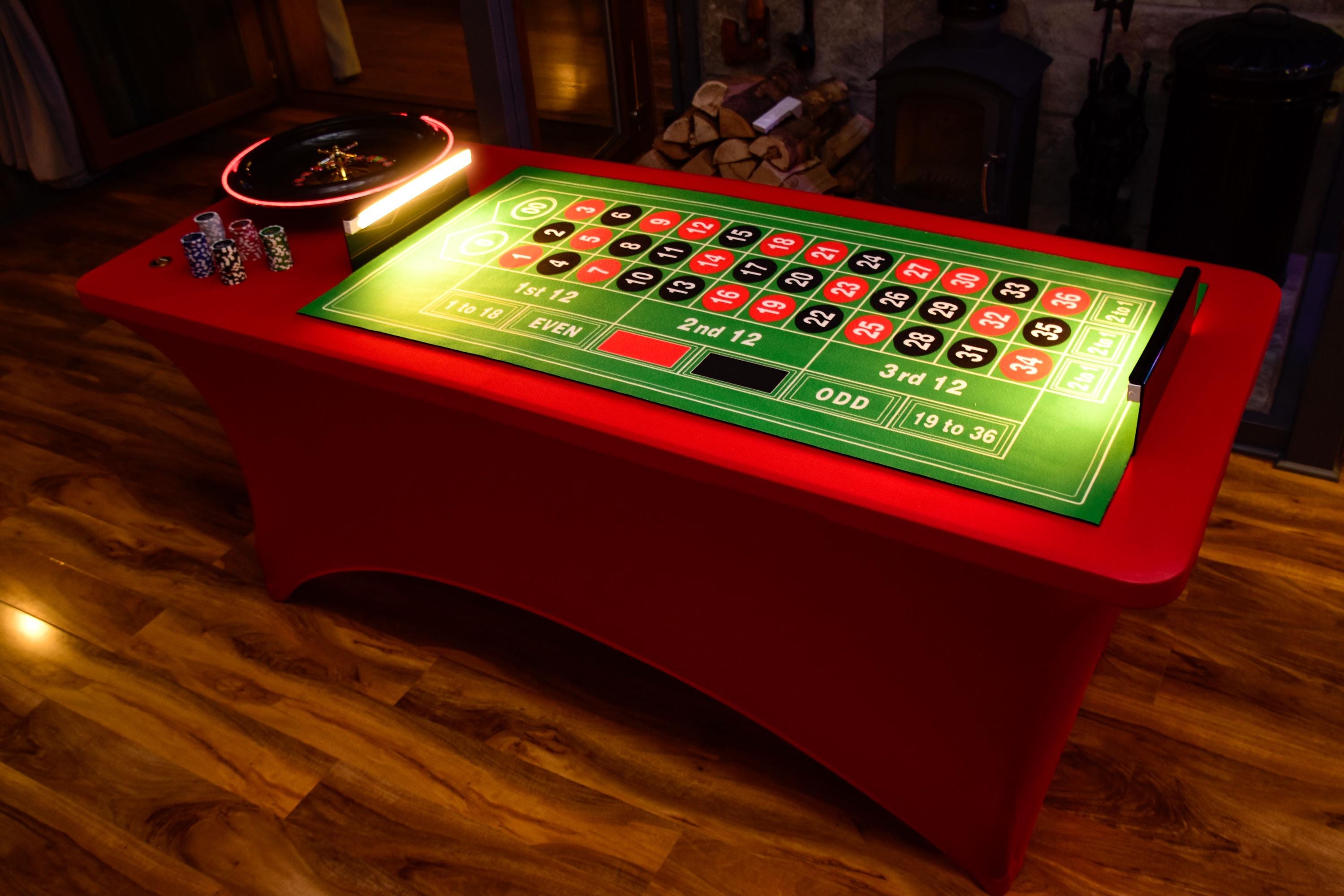 6ft Folding 3-in-1 Casino Table with LED Lights
