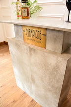 Grey Stone Effect LED Home Bar