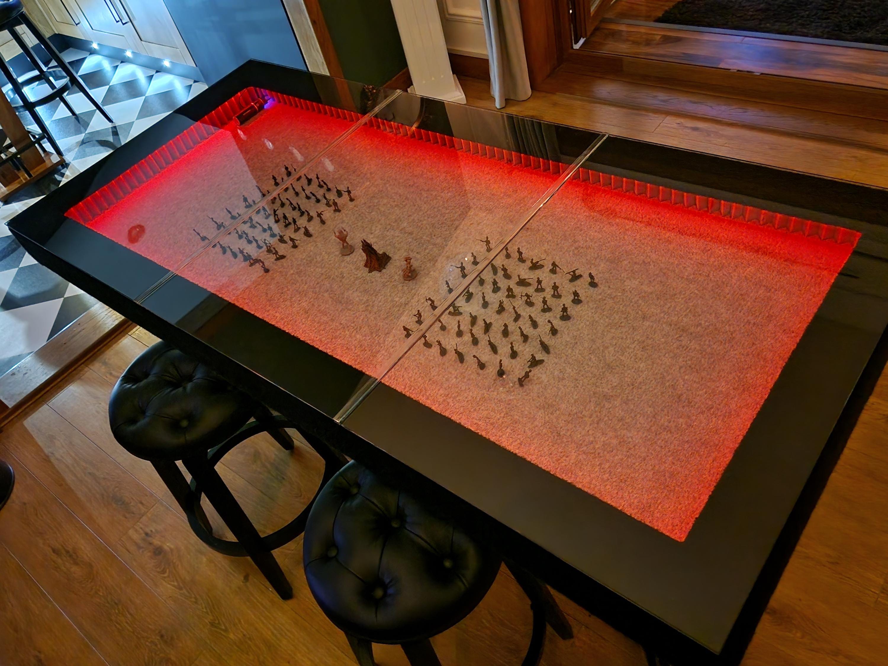 6ft LED Wargaming Vault Table with Glass Cover