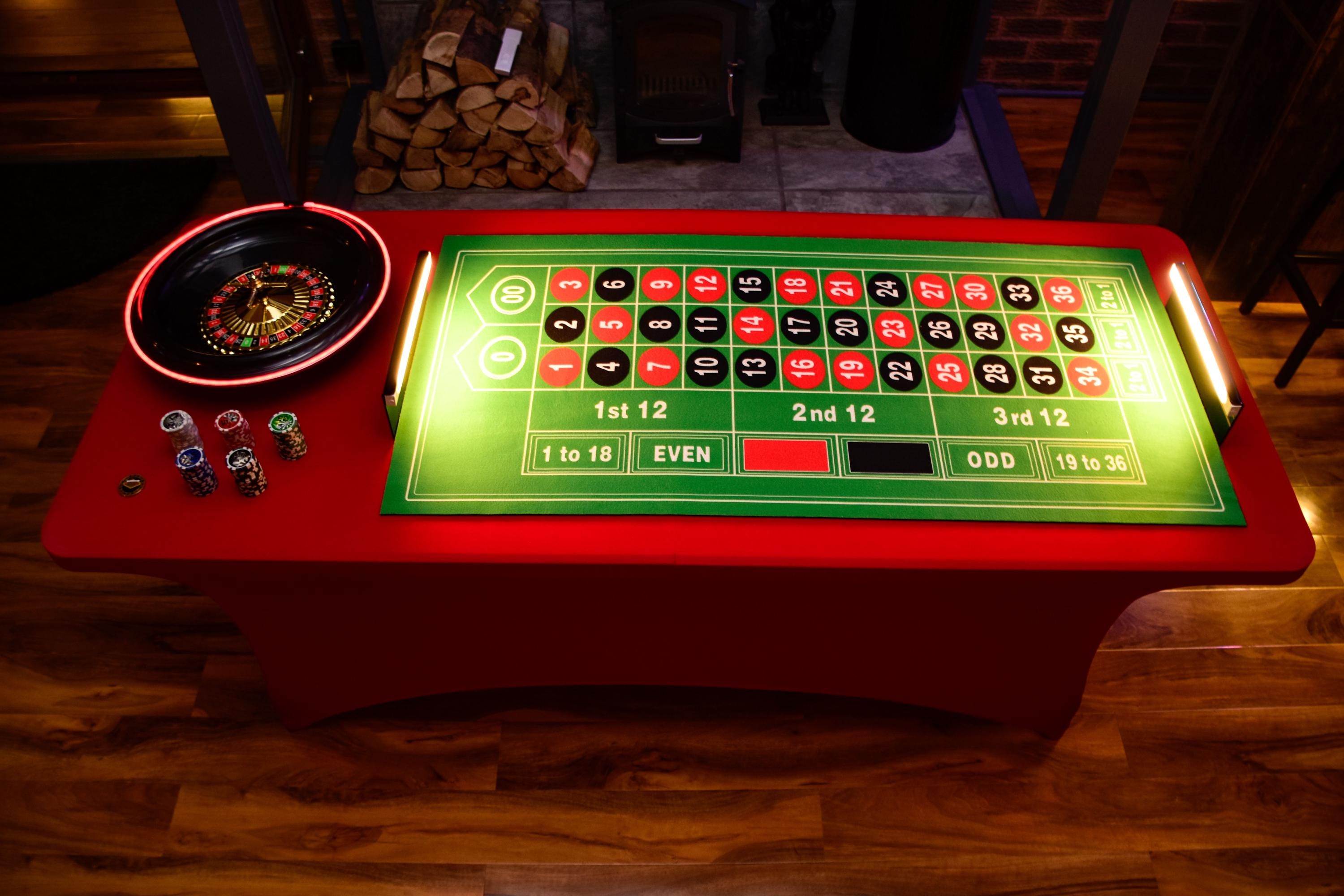 6ft Folding 3-in-1 Casino Table with LED Lights