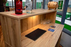 Oak Effect LED Home Bar with Stools (1m)