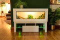 4ft Modern White Reptile Vivarium + LED Stand and Light Included