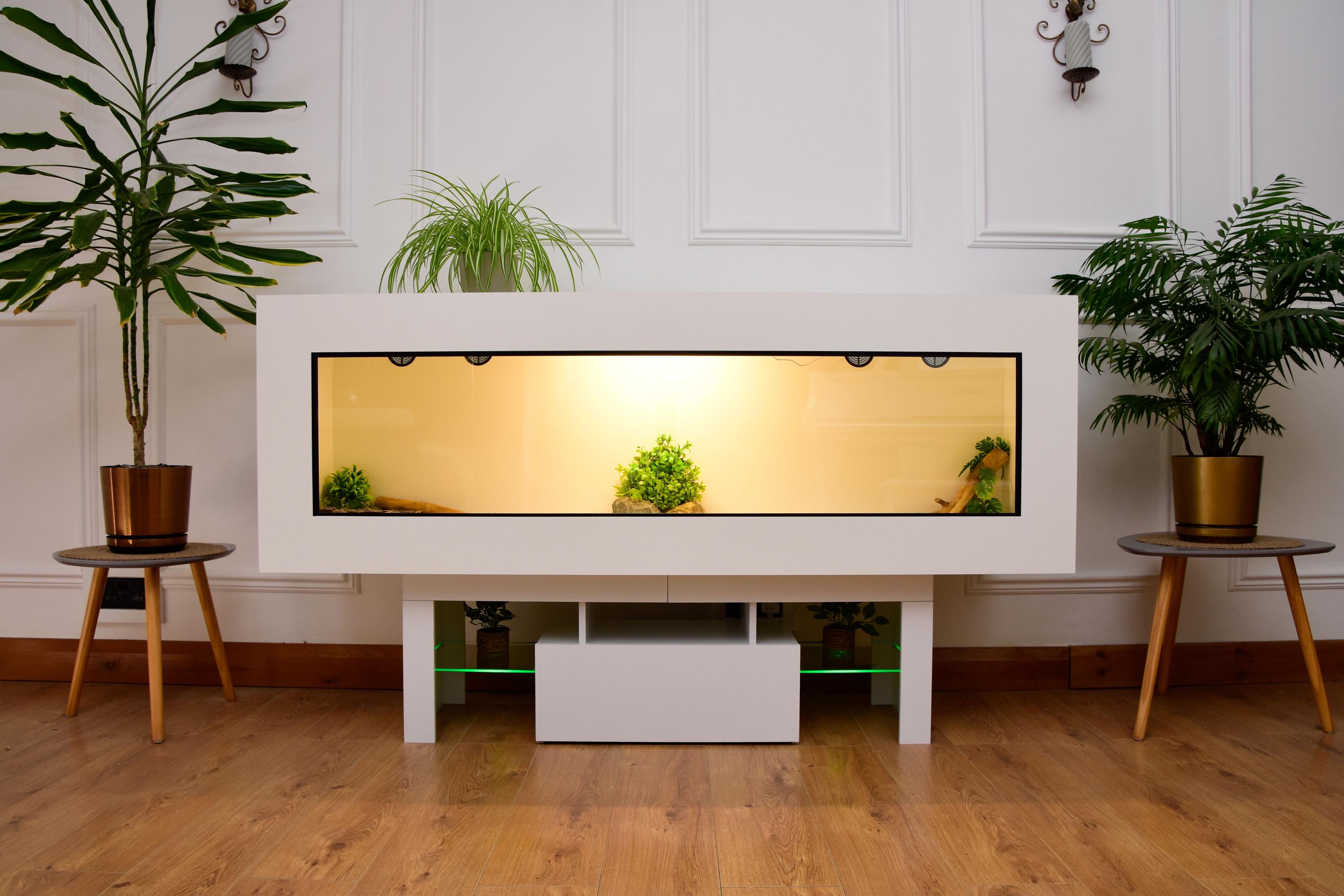 Large 6ft x 19" x 24" Modern Reptile Vivarium with LED Stand