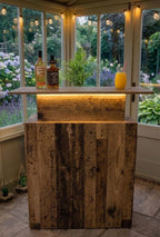 Old Wood Effect LED Home Bar (1m)