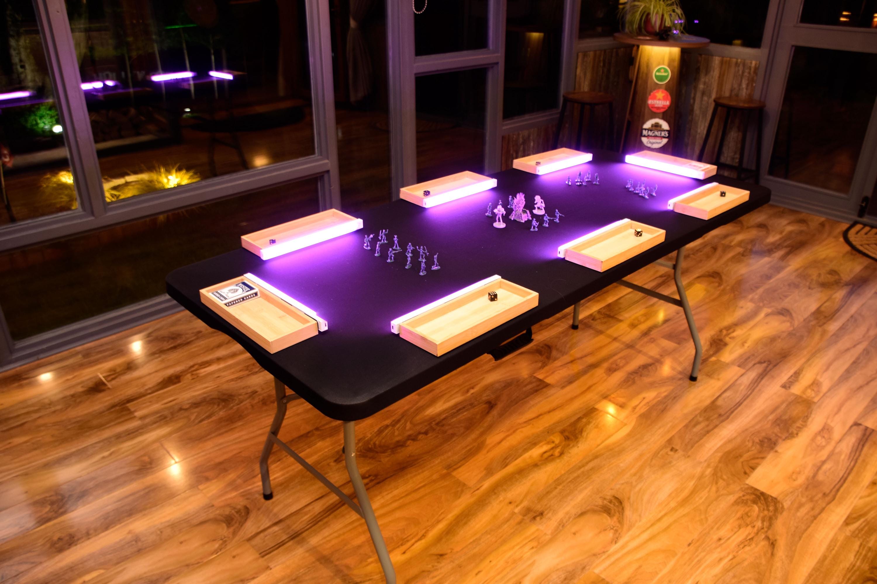 6ft Folding Deluxe Multi-Game Table with LED Lights