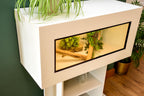 3ft Modern White Reptile Vivarium + High Stand - LED Light Included