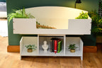 4ft x 16" x 15" Open Top Tortoise Table + Wide LED Stand and Glass Window