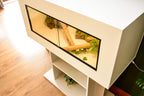 3ft Modern White Reptile Vivarium + High Stand - LED Light Included
