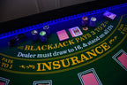 6ft LED Luxury Casino Vault Table with Glass Top