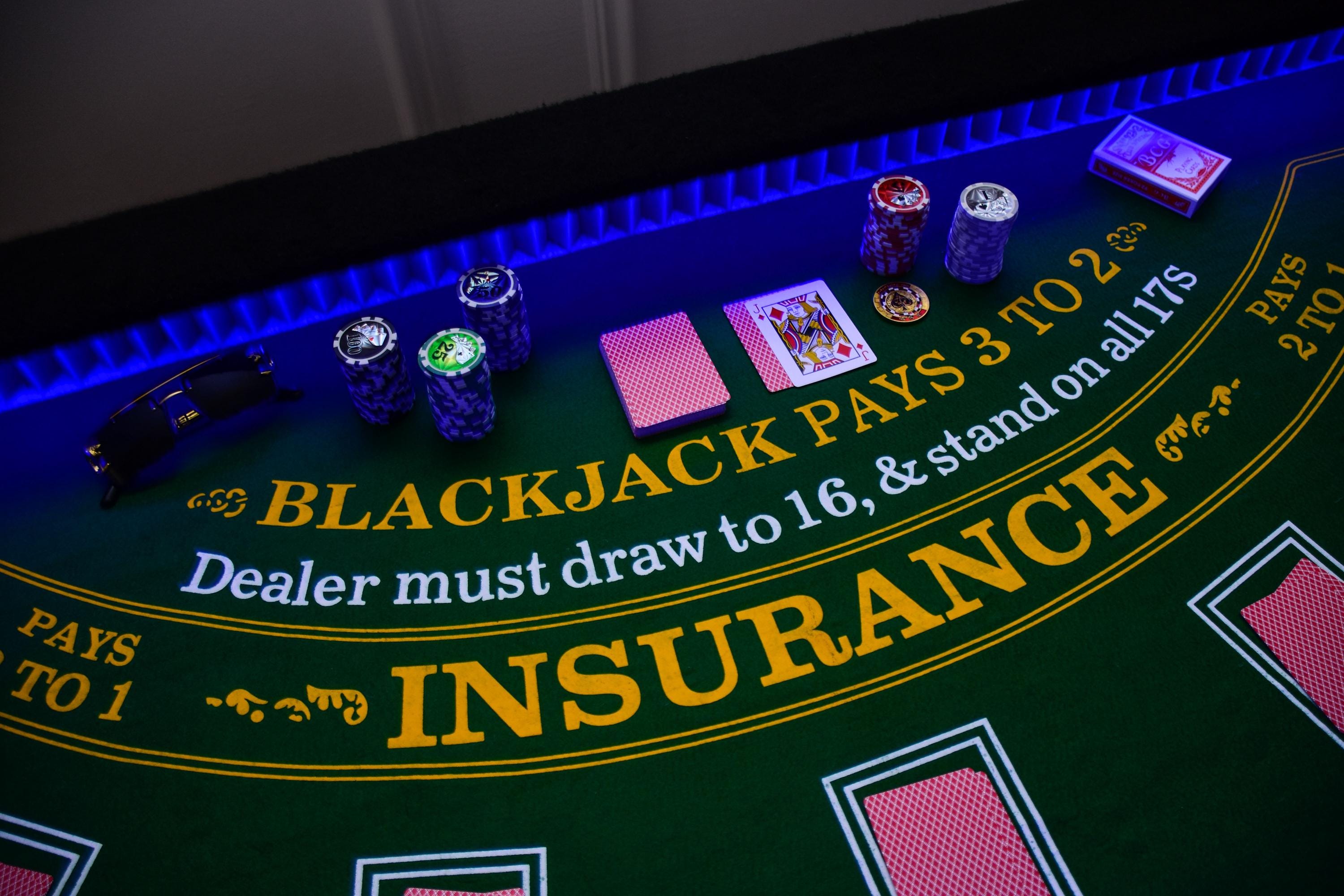 6ft LED Luxury Casino Vault Table with Glass Top