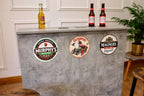 Grey Stone Effect LED Home Bar with Stools (1m)