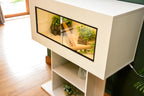 3ft Modern White Reptile Vivarium + High Stand - LED Light Included