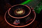 6ft LED Luxury Casino Vault Table with Glass Top