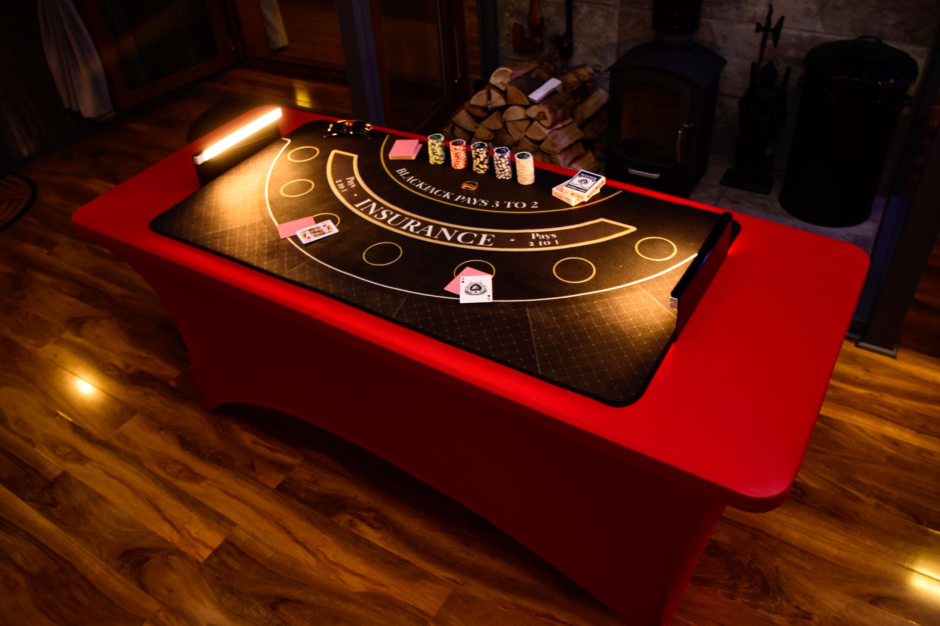 6ft Folding 3-in-1 Casino Table with LED Lights