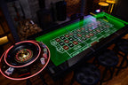 6ft LED Luxury Casino Vault Table with Glass Top