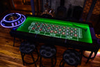 6ft LED Luxury Casino Vault Table with Glass Top