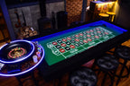 6ft LED Luxury Casino Vault Table with Glass Top