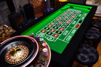 6ft LED Luxury Casino Vault Table with Glass Top