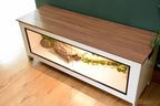 White 4ft vivarium tortoise enclosure - side profile