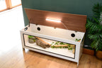 White 4ft vivarium tortoise enclosure - full front view