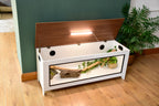 White 4ft Vivarium & Tortoise Enclosure with Wood Effect Lid