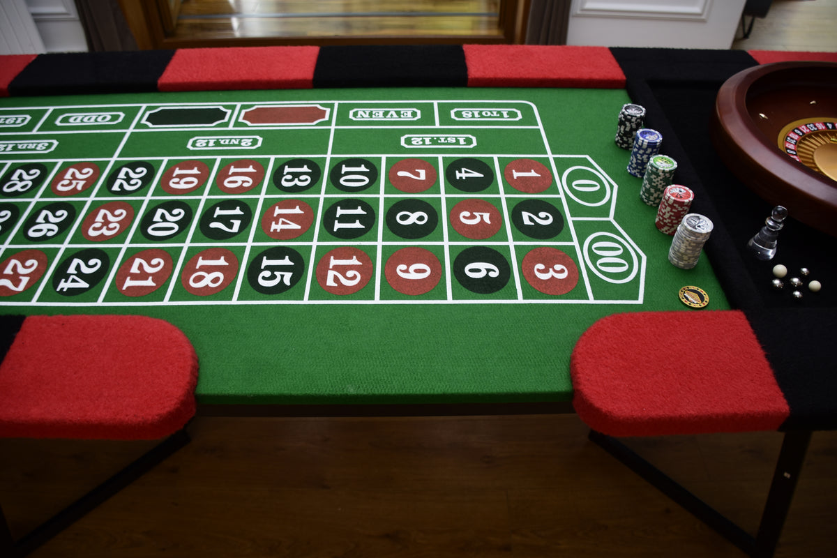 8ft Roulette Table Top - Casino Game Table with Professional Wooden Wheel