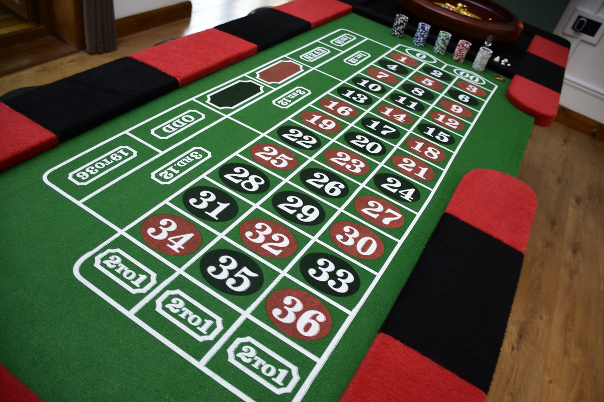 8ft Roulette Table Top - Casino Game Table with Professional Wooden Wheel