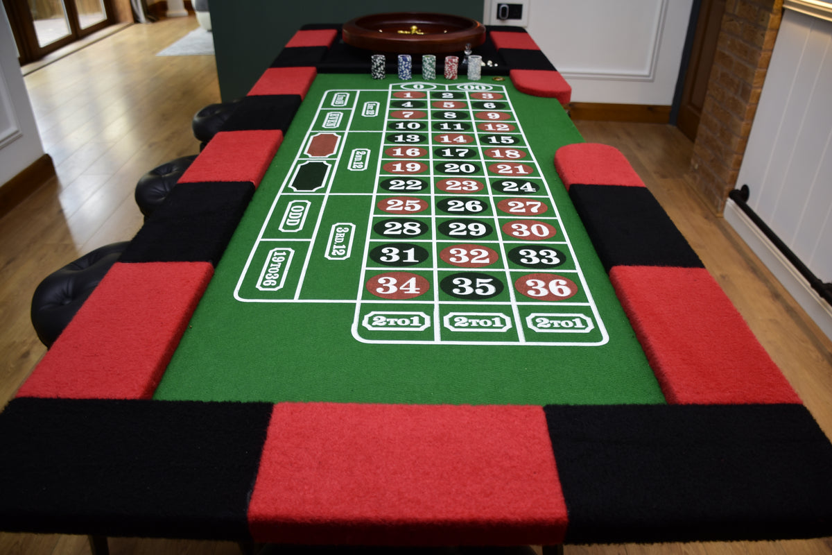 8ft Roulette Table Top - Casino Game Table with Professional Wooden Wheel