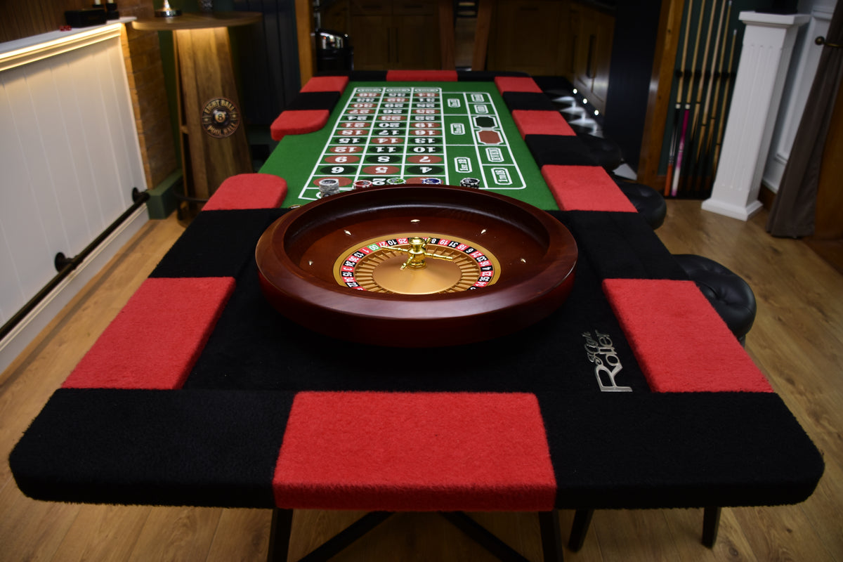 8ft Roulette Table Top - Casino Game Table with Professional Wooden Wheel