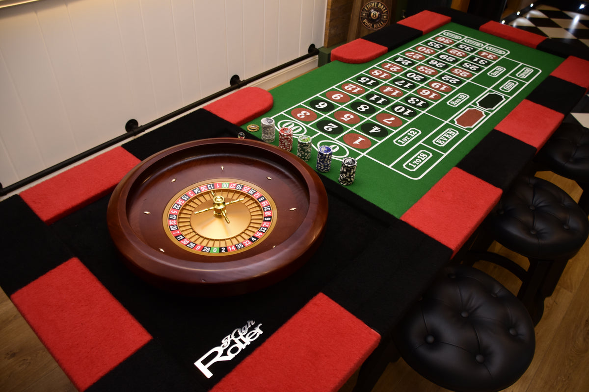 8ft Roulette Table Top - Casino Game Table with Professional Wooden Wheel