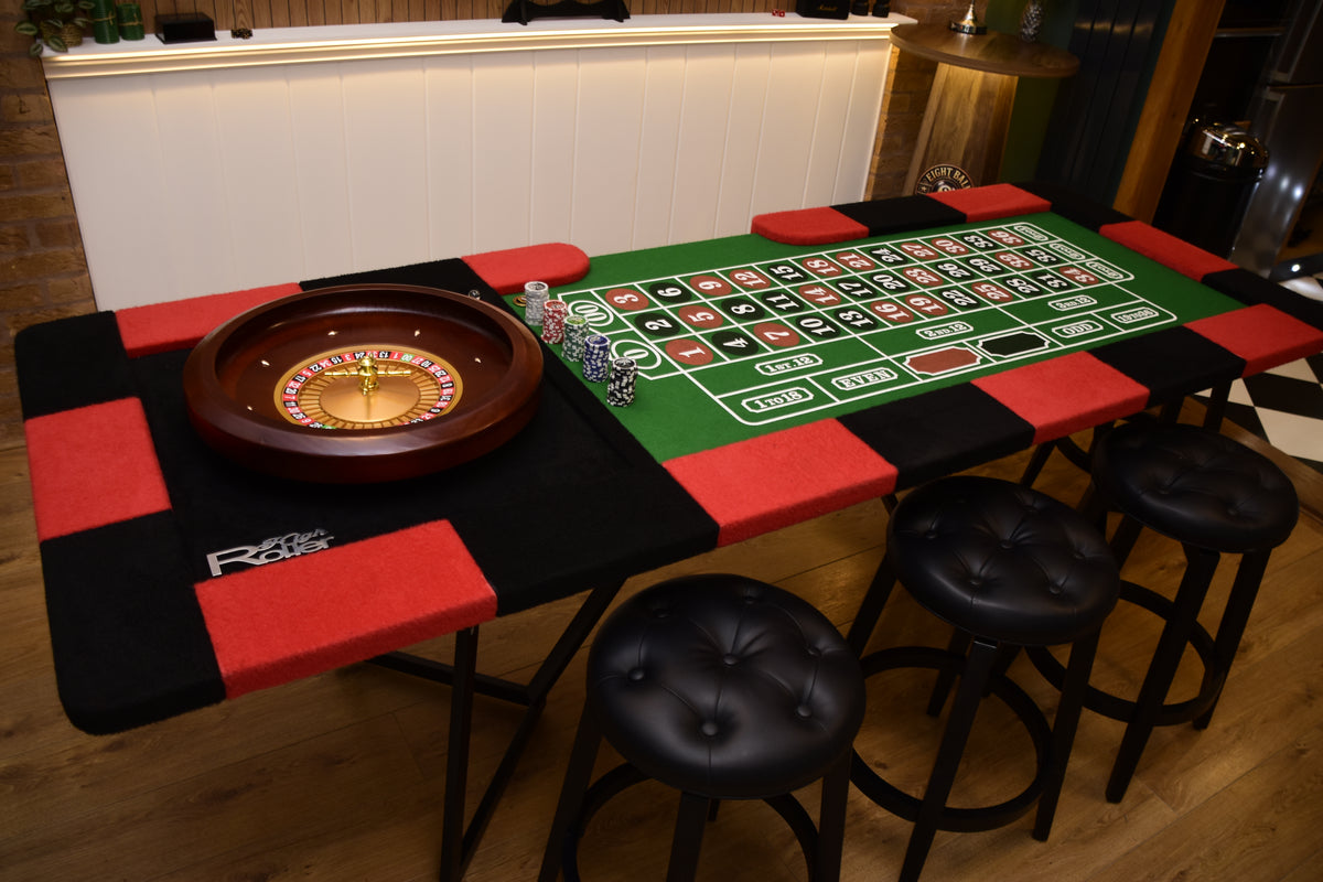 8ft Roulette Table Top - Casino Game Table with Professional Wooden Wheel