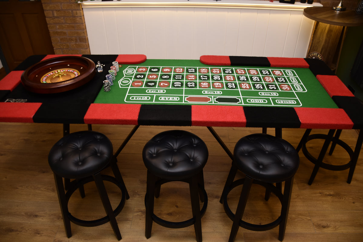 8ft Roulette Table Top - Casino Game Table with Professional Wooden Wheel