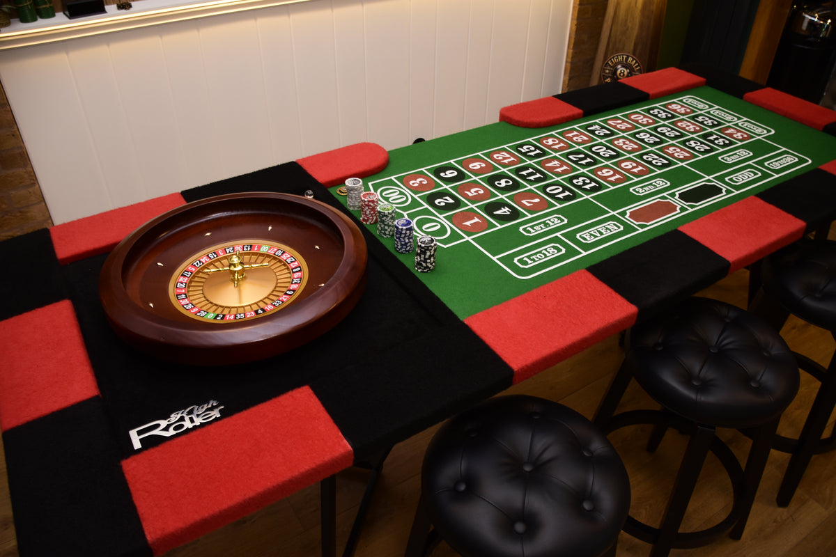 8ft Roulette Table Top - Casino Game Table with Professional Wooden Wheel